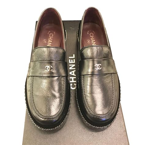 mocassins chanel noir|Moccasins .